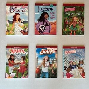 American Girl & Wellie Wishers Book Set/Nanea Julie Blaire Luciana/ AG Girl Book